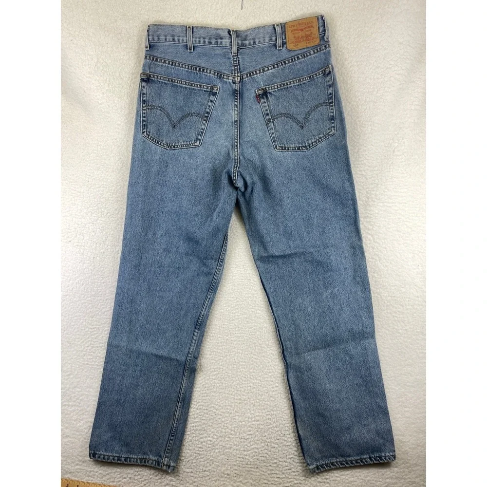 Levis 550 Relaxed Fit Jeans Mens 38x32 Light Wash Denim Tapered Leg Casual